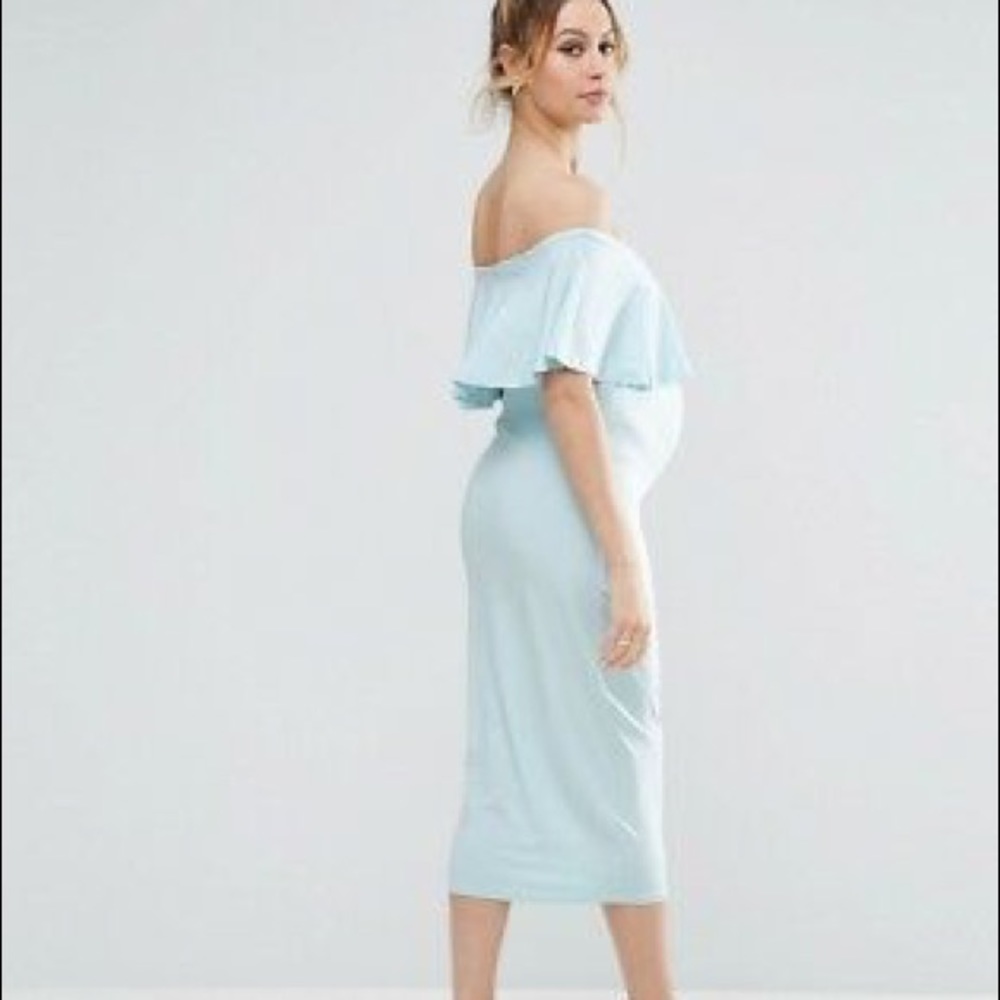 ASOS Maternity Bardot Off the Shoulder MIDI Dress